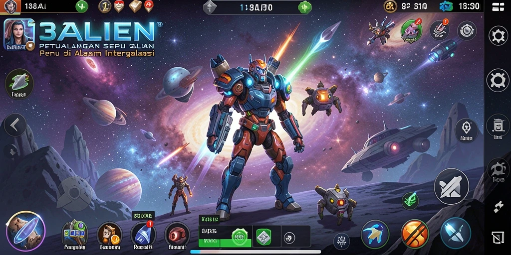 Tampilan gameplay menarik dan penuh warna di 138ALIEN.