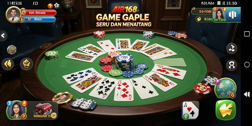 Tampilan gameplay Gaple yang seru dan menarik di AIR168.