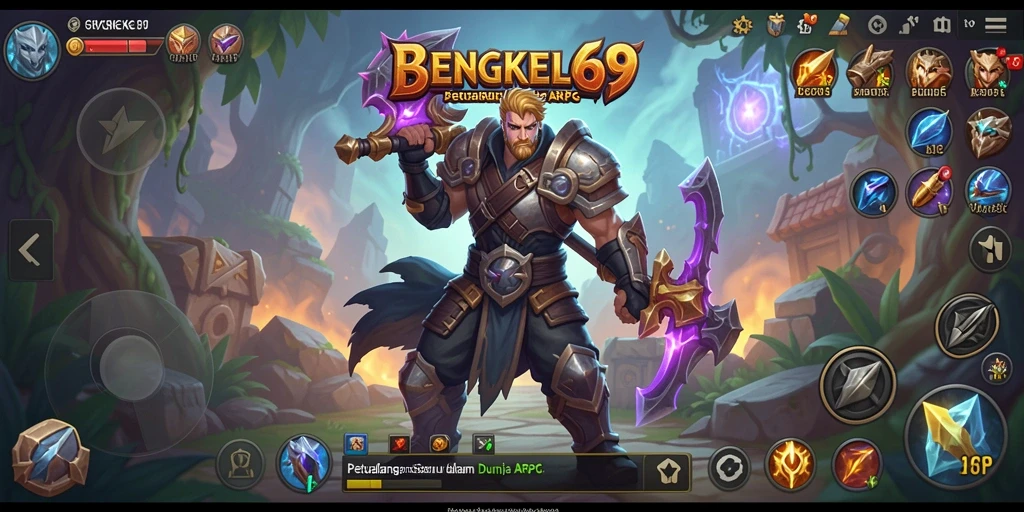 Tampilan aksi seru di BENGKEL69 dengan pertarungan epik.