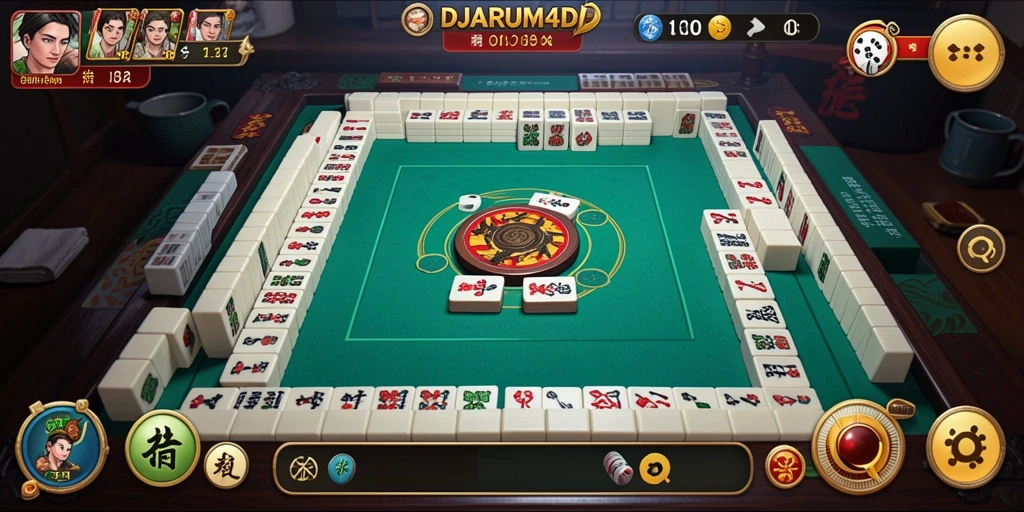 Tampilan gameplay Mahjong di DJARUM4D yang memukau dan interaktif.