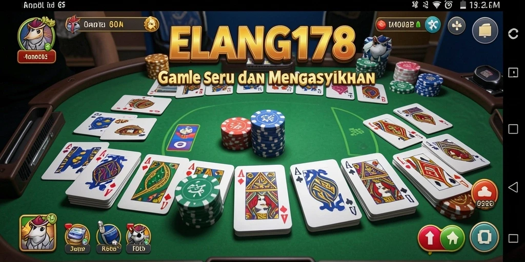 Screenshot gameplay ELANG178 yang menampilkan keseruan bermain Gaple.