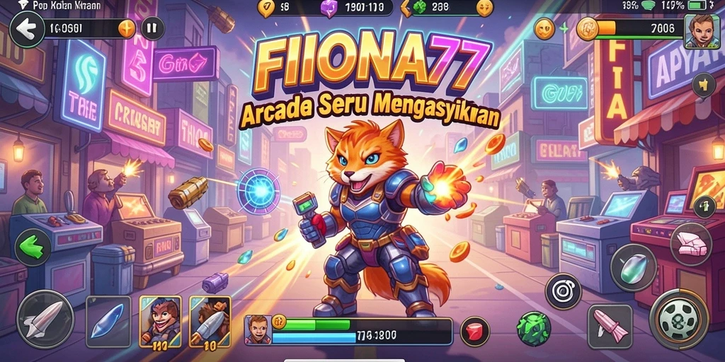 Tampilan seru dari gameplay FIONA77 yang menantang.
