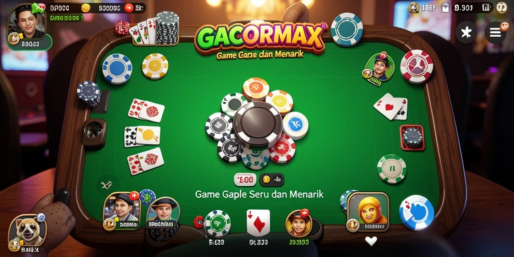 Tampilan antarmuka GACORMAX saat bermain Gaple yang seru.