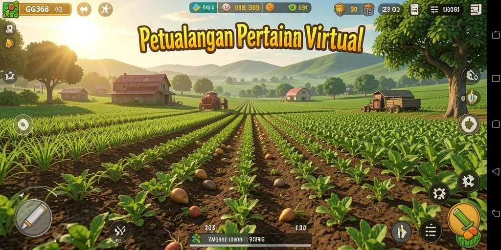 Screenshot yang menampilkan gameplay bertani yang menyenangkan dan interaktif di GG368.