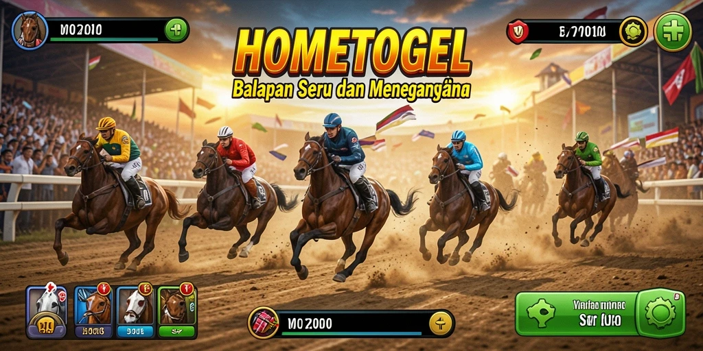 Tampilan gameplay balapan seru di HOMETOGEL.