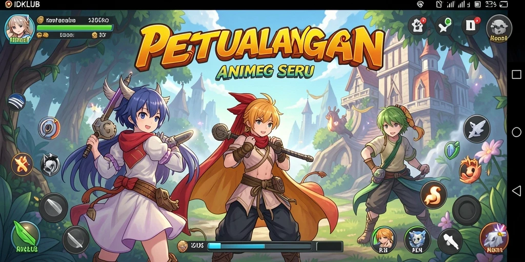 Tampilan gameplay menawan dari IDKLUB yang penuh aksi dan warna.