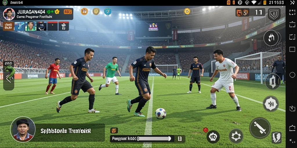 Tampilan gameplay JURAGAN404 yang memukau dalam aksi sepak bola.
