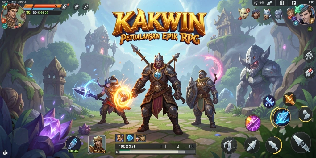 Tampilan gameplay KAKWIN yang epik dan mendebarkan.
