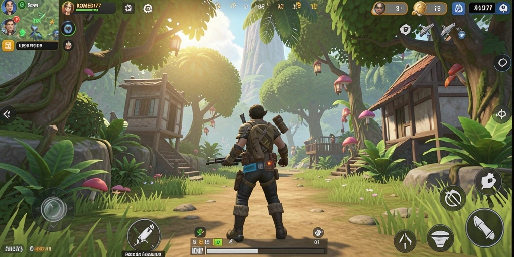 Tampilan gameplay menyenangkan di dunia terbuka KOMEDI77.