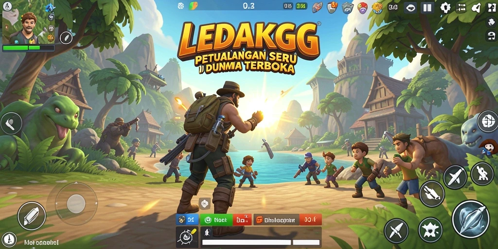 Gameplay seru di dunia terbuka LEDAKGG dengan petualangan yang menantang.