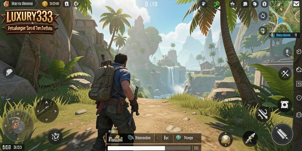 Screenshot dari gameplay LUXURY333 yang menunjukkan eksplorasi dunia terbuka.