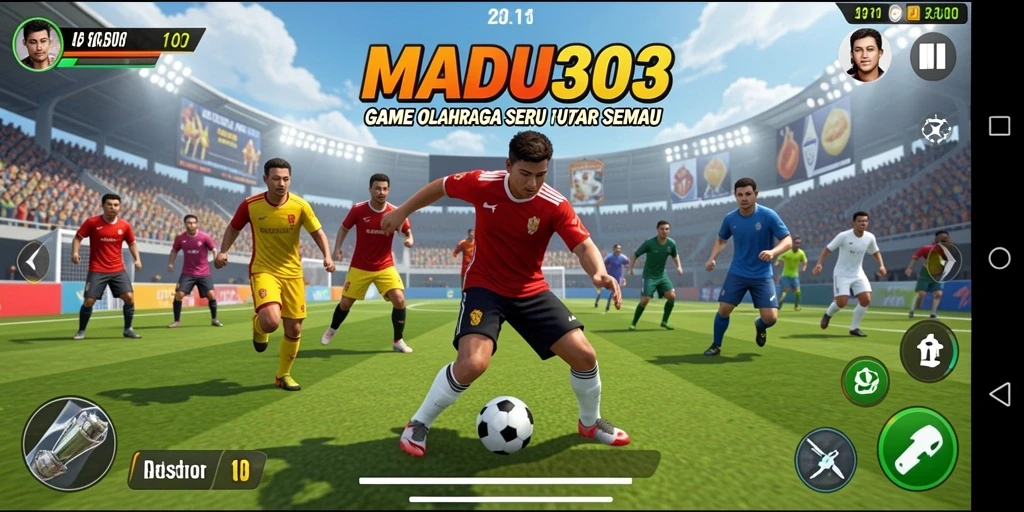 Gameplay seru MADU303 dengan berbagai pertandingan olahraga.