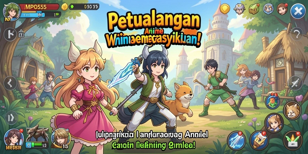 Tangkapan layar gameplay MPO555 yang menawan dengan karakter Anime.