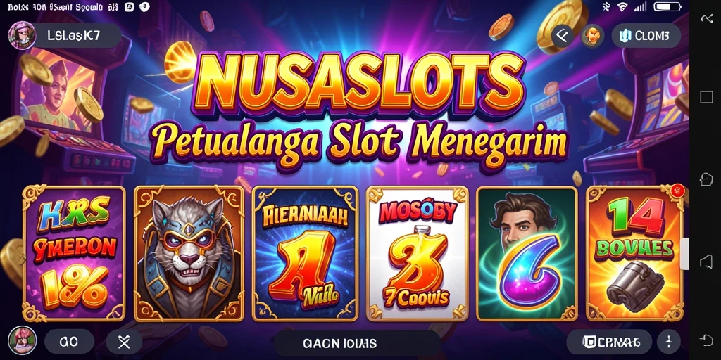Tampilan menegangkan dari gameplay NUSASLOTS yang mengasyikkan.