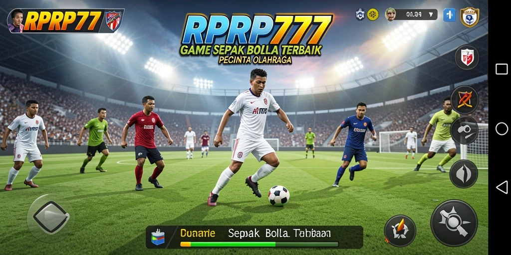 Tampilan gameplay RPRP777 yang mendebarkan dalam aksi sepak bola.