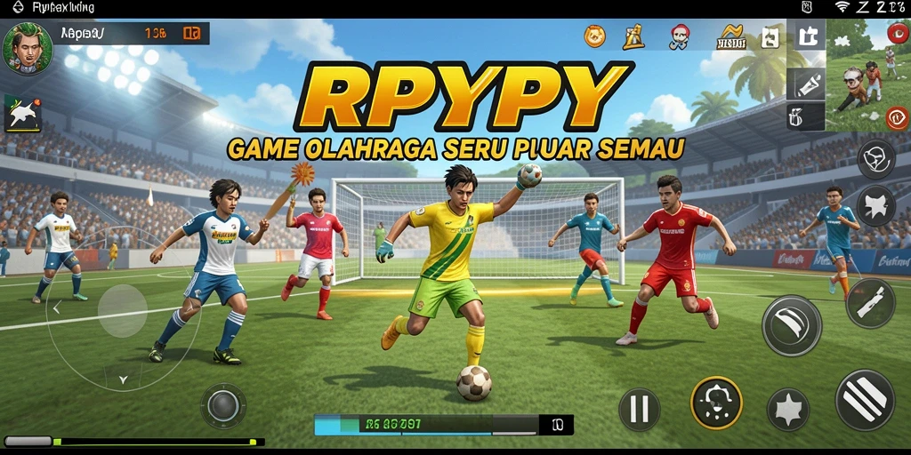 Tangkapan layar RPYYY menunjukkan aksi sporty yang seru dan kompetitif.