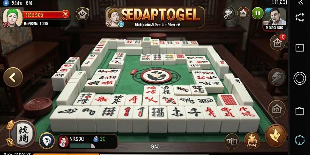 Screenshot gameplay SEDAPTOGEL menampilkan keseruan bermain Mahjong.