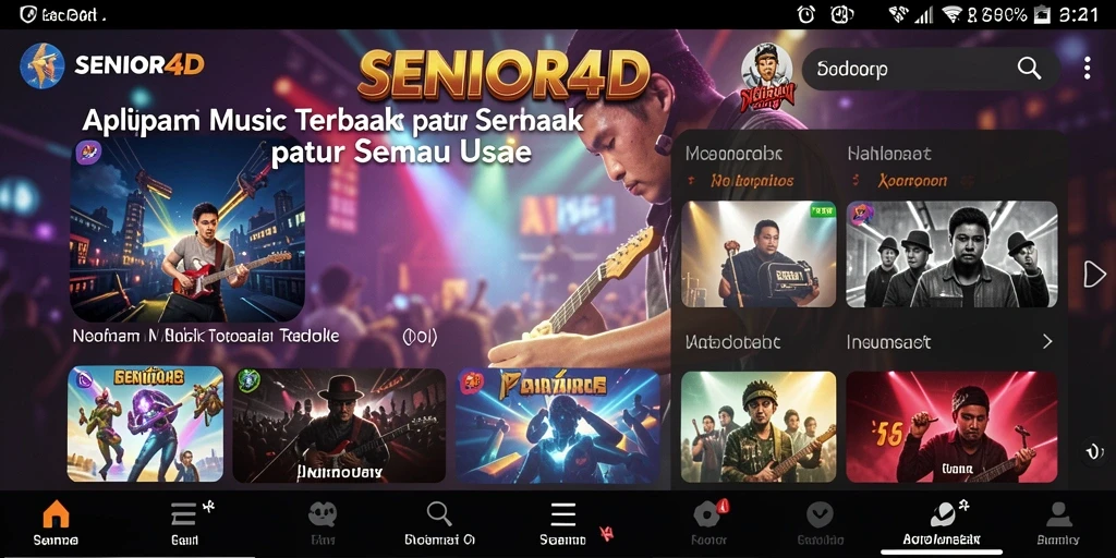 Tampilan menarik dari gameplay musik di SENIOR4D.
