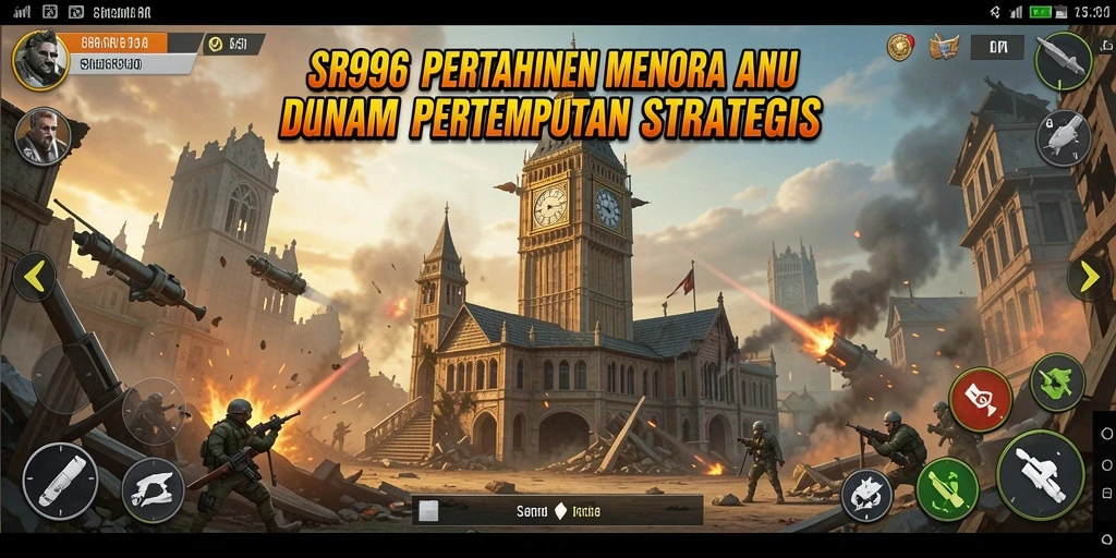 Tampilan gameplay SR996 yang mendebarkan dalam Tower Defense.