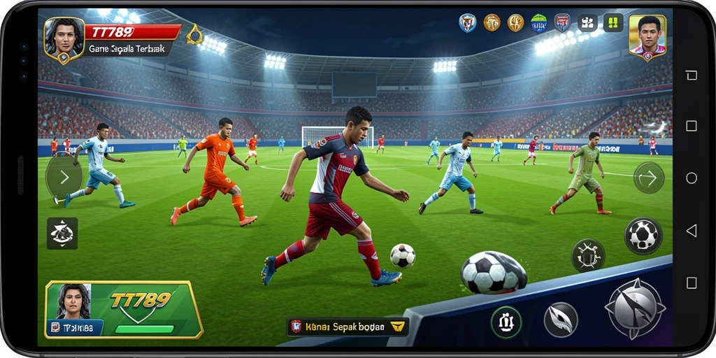 Screenshot gameplay TT789 yang menampilkan serunya pertandingan sepak bola.