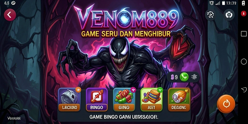 Tampilan gameplay menarik dari VENOM889 yang penuh warna.